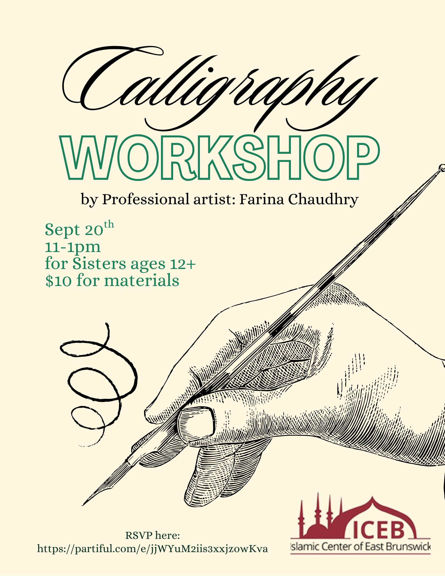 Sisters’ Arabic Calligraphy Workshop🖋️✨