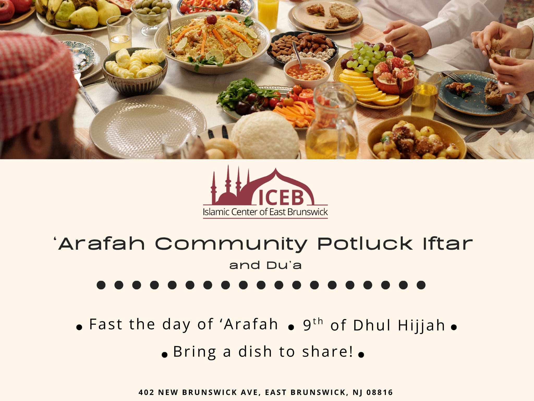 Arafah Community Potluck Iftar and Dua